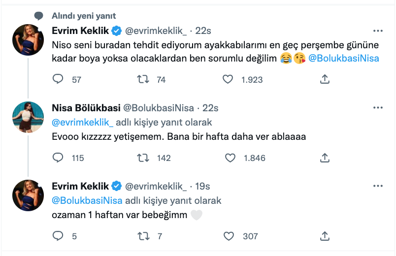 evrim keklik ile nisa bolukbasi nin ayakkabi boyama diyalogu gundem oldu